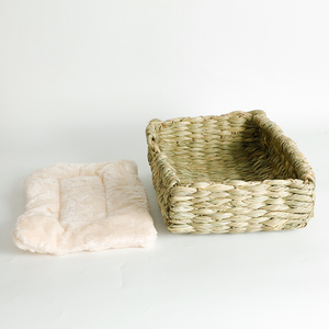 Birdstory Umweltfreundliches Atmungsaktives Grashaus für Kaninchen, <span class=keywords><strong>Hamster</strong></span> & Katzen - Gewebte Hütte Multifunktional zum Schlafen/Spielen/Kauen 34x30x13cm - Product Image 4
