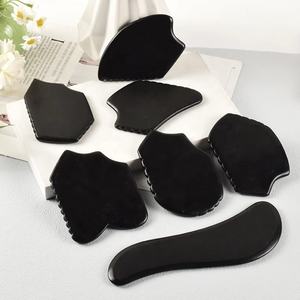 SPA acupuntura raspado cuerpo pie espalda cara cuello masajeador belleza Guasha tablero negro Bian piedra Gua Sha herramientas de masaje - Product Image 1