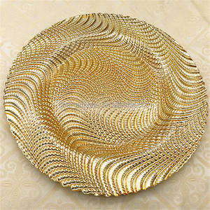 Assiette de présentation en verre doré de luxe, directement de l'usine, pour mariage et fête, à prix abordable - Product Image 3
