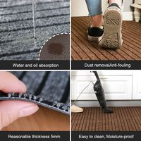 Karpet Keset Pintu Ukuran Khusus Bahan Polyester Alas TPR Anti Selip Tahan Air Keset Pintu Luar Ruangan Ramah Hewan Peliharaan Grosir OEM