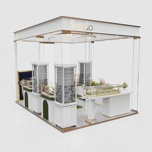 Meuble de magasin sur pied, design de magasin de bijoux, comptoir de présentation, vitrine en verre trempé avec serrure et tiroirs - Product Image 4