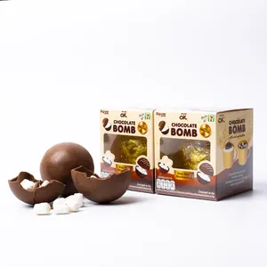 Certificat HACCP/BRC Bonbons de guimauve enduits de boule de chocolat avec composé de dessin animé personnalisé