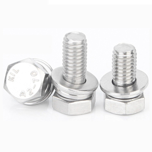 Juego de Tornillos y Tuercas Combinadas Hexagonales Exteriores Métricos de Acero Inoxidable 304 con Puntas Planas y Pernos - Product Image 2