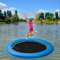 Hamac flottant gonflable en PVC U-Rides 8x8FT, ponton et radeau pour lac/piscine/océan, capacité 100-500 kg