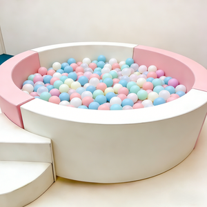 บ่อบอลนาปัก ขนาด 4 ฟุต 5 ฟุต 7 ฟุต 9 ฟุต สีขาว ทำจากวัสดุโฟม กันน้ำ ทำความสะอาดง่าย ใช้ได้ทั้งในร่มและกลางแจ้ง เหมาะสำหรับเด็กเล่นในโรงเรียน นุ่มนวล พร้อมสไลเดอร์ - Product Image 6