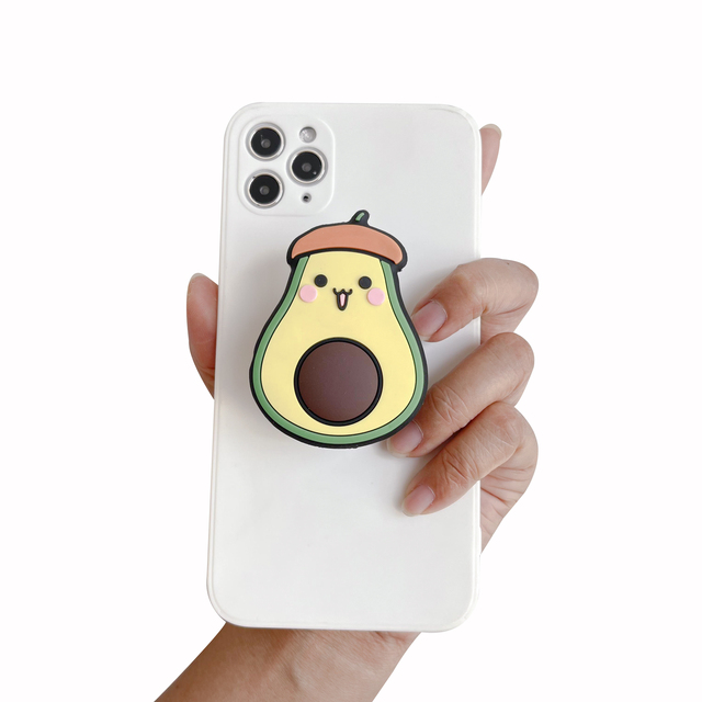 Wholesale Silicone Cartoon Mobile Phone Holder PVC Phone Giptok Socket  Eject Cell Phone Grip Custom Logo