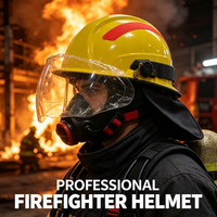 Casque de pompier professionnel certifié haute résistance aux chocs, équipement de sécurité pour pompiers et équipes de sauvetage, service OEM