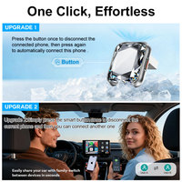Adaptador CarPlay Inalámbrico 5.8G Sin Latencia, Panel de Diamantes Refrigerante, Plug & Play, Bluetooth 5.4, de Cableado a Inalámbrico para Apple