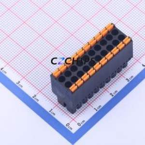 KF2EDGKS-3.5-2*10P Plug-in Terminal Block P=3.5mm Connector Male Plug 2x10P 3.5mm Black - Product Image 1