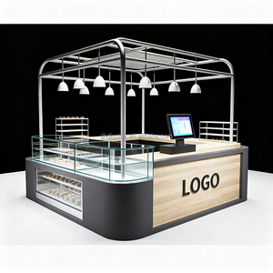 Soporte de tienda de ruedas Koffie, estación de café de comida rosa, mostrador, fabricante de mesa inteligente, máquina, carrito de café, quiosco estático - Product Image 1