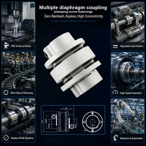 Acoplamiento de Eje Multisección Tipo Fijo con Tornillo, Conector de Motor y Codificador para Motor Paso a Paso, Brazo Robótico, Cortadora Láser - Product Image 3