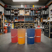 Seau à peinture en PP de qualité alimentaire de style chinois de 20 L avec bouchon à vis, écologique, étanche, hermétique, recyclable, non toxique, fermeture robuste