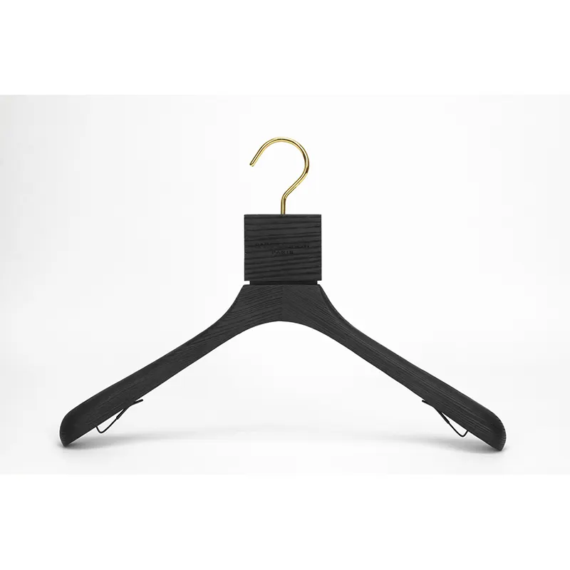 Premium Branded Black Clothes Hangers Customized Hanger Wood Hangers