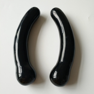 Diyブラック黒曜石ジェムストーンヒーリングクリスタルボディマッサージャー7インチGスポットワンド女性用 - Product Image 5