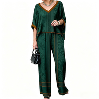 Ensemble jupe et pantalon en toile décontracté pour femmes, respirant, imperméable, manches courtes, col en V, boutons, tenue de bureau d'été