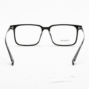 Monturas de Gafas Rectangulares de Aro Completo, Titanio Negro Sólido, Unisex, Corrección de Visión para Adultos, Lentes de Resina Anti-UV - Product Image 5