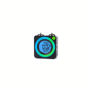 Digital Alarm Clock With Led Display And Colorful <b>Ring</b> For Desk Or Bedside Use - Product Image 1