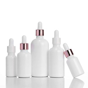 Sang Trọng 2Oz 10Ml <span class=keywords><strong>30Ml</strong></span> <span class=keywords><strong>50Ml</strong></span> 100Ml Rỗng Tinh Dầu Mắt Trắng Sứ Bóng Thủy Tinh Nhỏ Giọt Chai Với Pipette Vàng Vít Nắp - Product Image 5