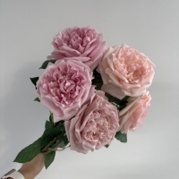 Roses artificielles blanches M308, toucher réaliste, latex de haute qualité, tige unique, roses artificielles pour la décoration de la maison et des mariages