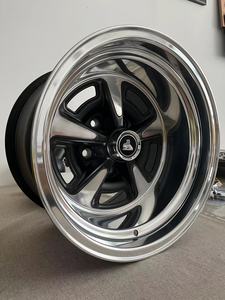 ล้อโฮลเด้น4.5นิ้ว5X120.65ขัดผิวด้าน GTS Sprint 15X10.0 ET-25พื้นหลังเป็นล้อขัดพื้นผิวขัดเงาด้วยมือพร้อมแผ่นแทรกสีดำ - Product Image 2