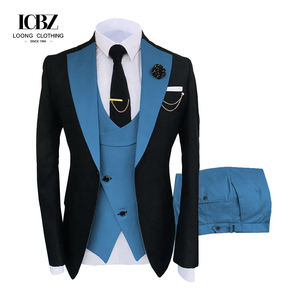 Costume d'affaires pour hommes rayé 2025, coupe ajustée, à fines rayures, smoking de <span class=keywords><strong>mariage</strong></span> formel, revers cranté, costume tendance pour hommes - Product Image 4
