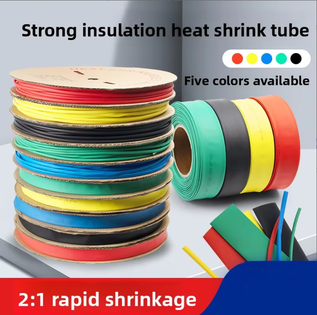 Heat Shrink Tube EVA/Polyethylene Material -55C +125C Colorful Electrical Wire Cable Protective Sleeve Thickened Data Line