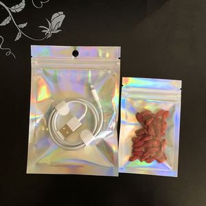 Bolsa con Cierre de Poliéster Tejido Resistente a la Humedad con Holograma Láser Arcoíris, Personalización con Serigrafía, Embalaje para Alimentos, Cosméticos y Zapatos - Product Image 2