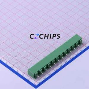 KF2EDGVC-7.62-12P Plug-in Terminal Block Through hole,P=7.62mm Connector Board-to-Board / Socket - Closed 1x12P 7.62mm Green - Product Image 2