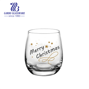 340มิลลิลิตรการออกแบบการพิมพ์ Stemless ไวน์สุขสันต์วันคริสต์มาสมือทาสีแก้วไวน์ - Product Image 2