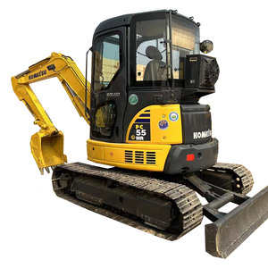 Retroexcavadora Pequeña Usada de 5.5 Toneladas, Excavadora Komatsu PC55MR con Aire Acondicionado, Excavadora Komatsu PC55MR de Segunda Mano en Buenas Condiciones - Product Image 1