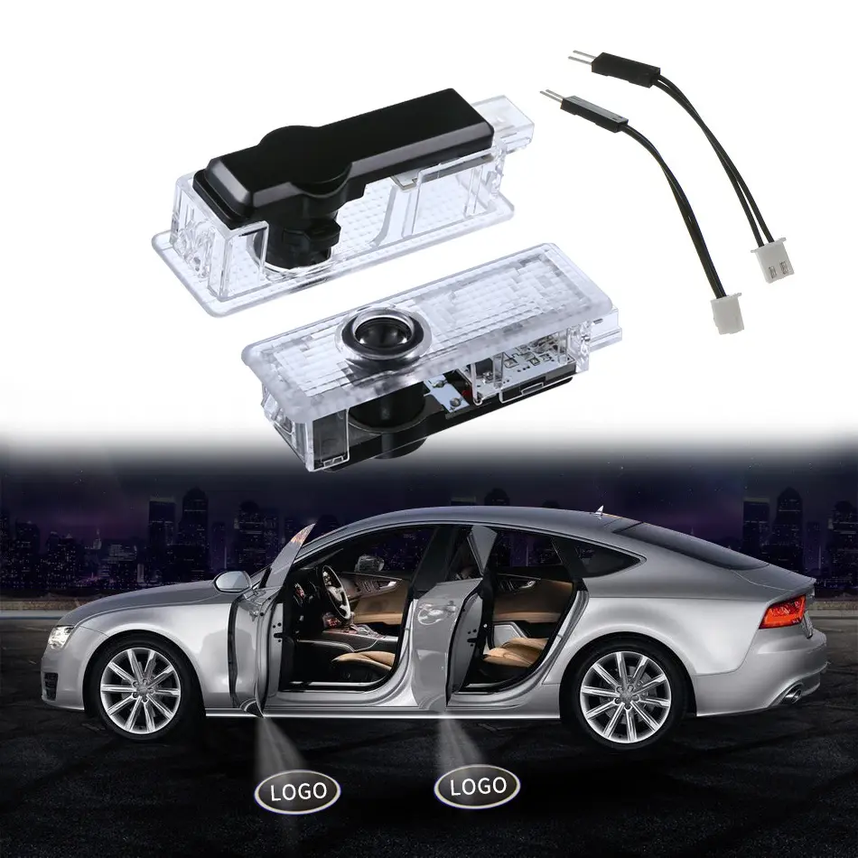 Беспроводная 3D Автомобильная любезная дверь Светодиодная призрачная теневая лазерная проекционная лампа с пользовательским логотипом приветственный свет Светодиодная подсветка для автомобильной двери для BMW