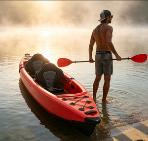 Kayak Inflable Premium con Tecnología Drop Stitch, Tipo Sit-on-Top, con Pedales, para Pesca, Bote Fluvial para 2 Personas, en Venta - Product Image 1