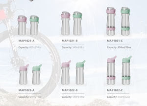 Botella de plástico para beber de 650ml con selección de dos tapas Botella de agua para acampar - Product Image 6