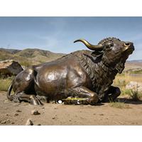 Statue de buffle d'eau en bronze personnalisable pour la décoration extérieure