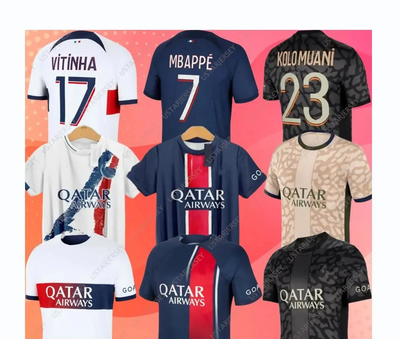 24 25 maillot mbappe psgs bóng đá áo trẻ em Kit 23/24 cầu thủ phiên bản đào tạo 2023 2024 maglia Paris nhà đi bóng đá Áo sơ mi