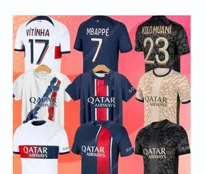 24 25 Maillot MBAPPE PSGSเสื้อฟุตบอลเด็กชุด 23/24 ผู้เล่นรุ่นการฝึกอบรม 2023 2024 Maglia ปารีสเสื้อฟุตบอลบ้านออกไป