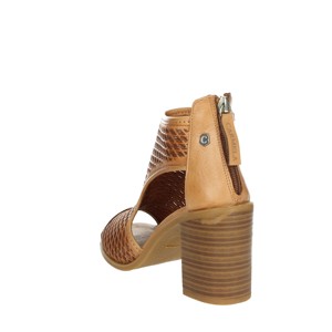 Sandali con tacco a punta aperta con cinturino alla caviglia 160646 in pelle che aumenta l'altezza della piattaforma Design per abito estivo soletta superiore - Product Image 2