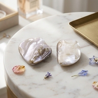 Nouvelles perles de coquillages d'eau douce couleur kaki clair de la marque Huijuan, trou de 0,8 mm, accessoires et matériaux pour bijoux faits main, collection automne 2021