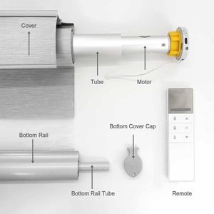 American Standard Wireless Built-In Plain Battery Motorized Roman Style Smart <b>Window</b> Valance <b>Shades</b> - Product Image 2