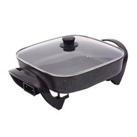 Marmite électrique multifonction carrée en alliage d'aluminium 5-6L avec commande par bouton, norme US/Europe/UK