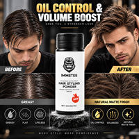 Bedak Penata Rambut untuk Pria, Bedak Tekstur Matte Penambah Volume, Pengangkat Akar Rambut, Pengontrol Minyak, Hasil Ringan 15g Perawatan Rambut