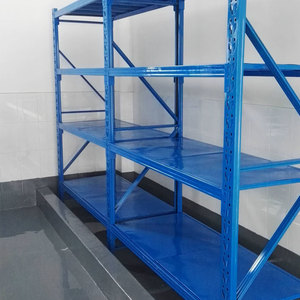 Racking System Boltless Rack 4 Tiers Home <b>Iron</b> Warehouse <b>Storage</b> Metal Steel Racking System Boltless Rack - Product Image 1