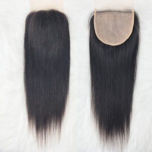 Topper de Cabello Humano con Base de Seda y Cierre de Encaje de Silicona, 12x12CM, 5x5, Liso, Pre-Desplumado para Mujer - Product Image 4