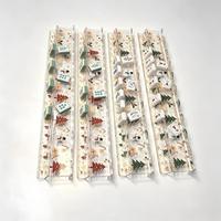 Support de Mahjong de Noël en Acrylique de Luxe et Bâton de Poussée avec Pieds Pliants, Paillettes Dorées pour Jeux de Table Transfrontaliers