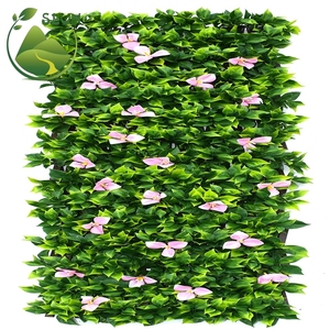 Lierre artificiel clôture de la vie privée clôture artificielle <span class=keywords><strong>haie</strong></span> feuilles vertes treillis lierre artificiel clôture de la vie privée écran mural - Product Image 1