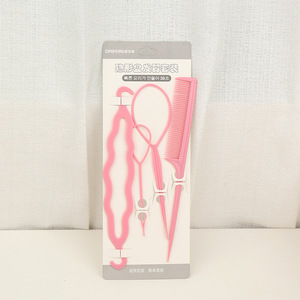 Kit <span class=keywords><strong>de</strong></span> 4 accessoires <span class=keywords><strong>de</strong></span> coiffure pour la création <span class=keywords><strong>de</strong></span> styles, comprenant un <span class=keywords><strong>coupe</strong></span>-<span class=keywords><strong>cheveux</strong></span> et un outil <span class=keywords><strong>de</strong></span> tressage pour les personnes pressées - Product Image 3