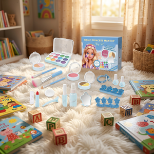 Ensemble de maquillage de princesse magique, ensemble de cosmétiques en plastique pour filles de 5 à 7 ans, coffret cadeau d'anniversaire - Product Image 1