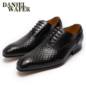 Genuine Leather Black Lace up Formal Oxford <b>Shoes</b> - Product Image 3