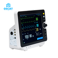 Équipement vétérinaire OSCAT VM12Pro, équipement médical pour animaux de compagnie, moniteur vétérinaire 12 pouces, imprimante en option, support mural, chariot