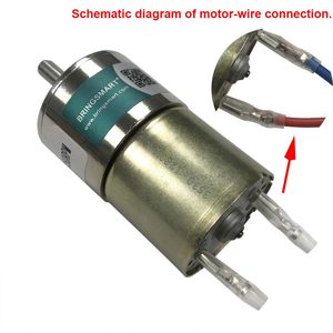 Moteur à engrenages micro DC 12V 5 tr/min Bringsmart, boîtier de 37 mm de diamètre avec support de montage au pied et arbre de sortie centralisé - Product Image 4